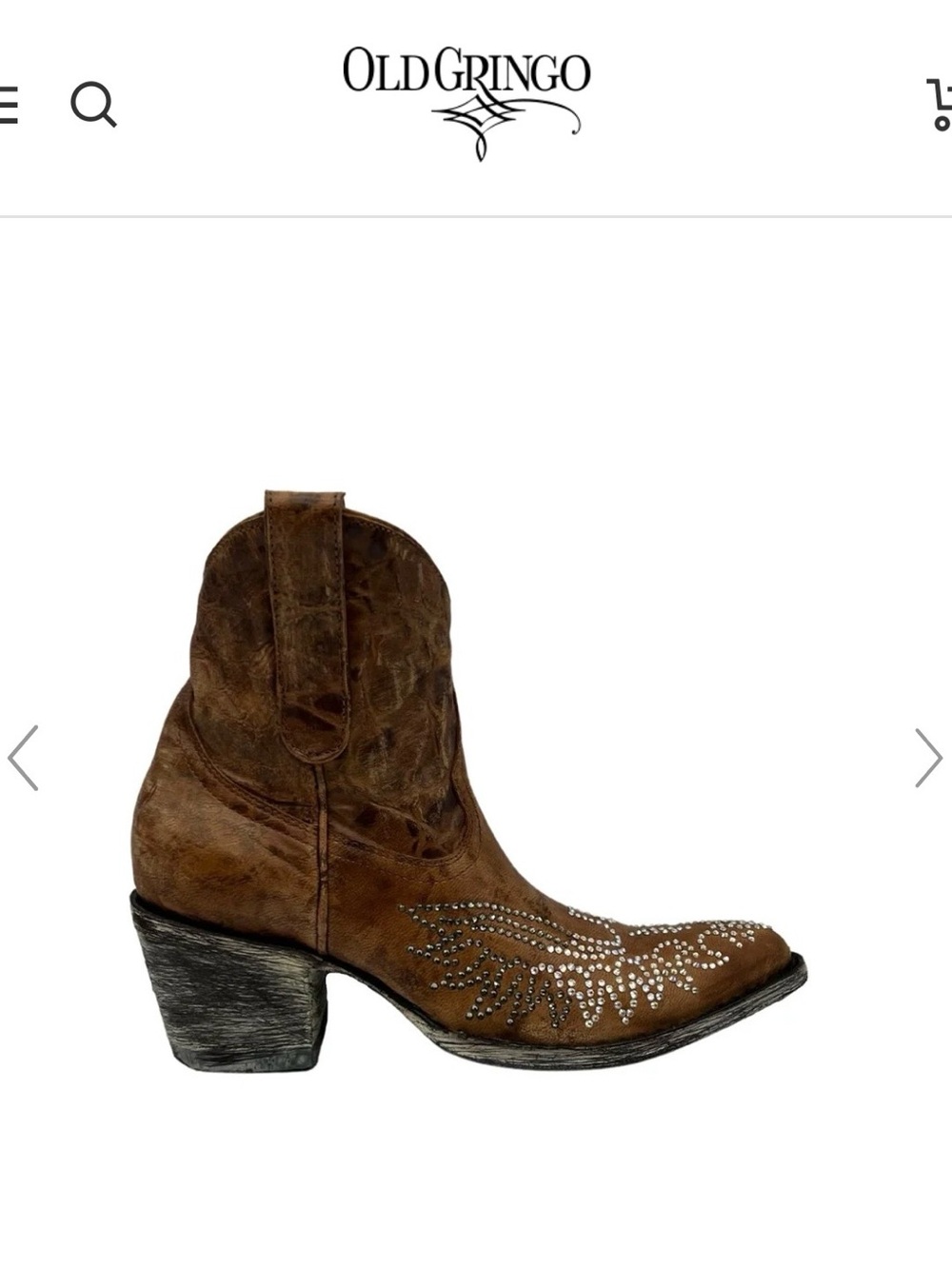Old Gringo Eagle Crystal Zip Boots